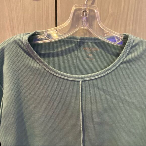 Arizona Mint Green Aqua Long Sleeve Cropped NEW 90s Y2K T-shirt Top XXL - Picture 3 of 8